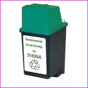 Remanufactured HP 51626A No 26 Back Ink cartridge