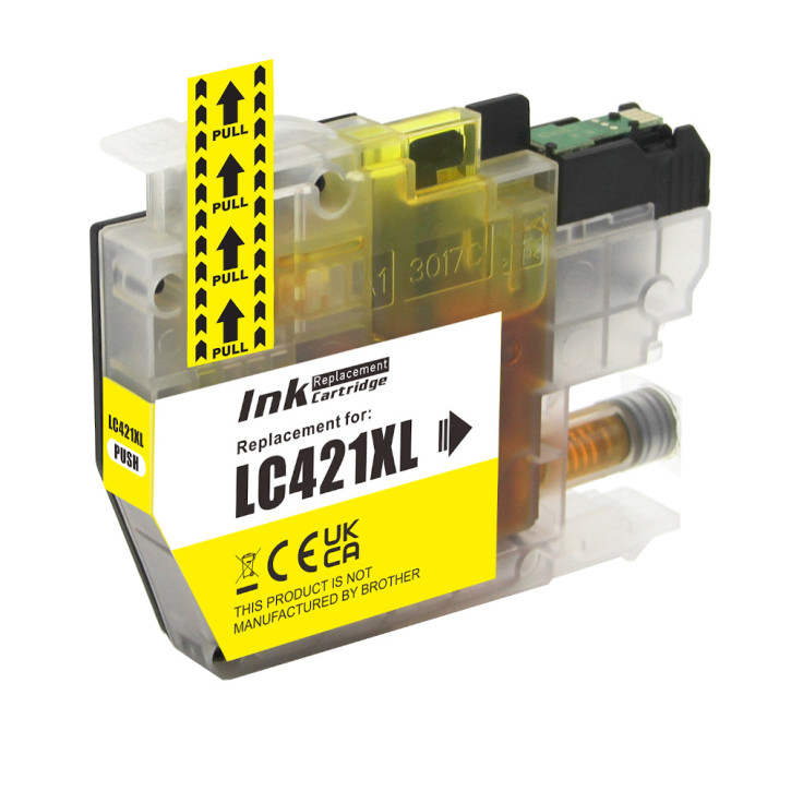 Compatible Brother LC421XLY Yellow Ink Cartridge
