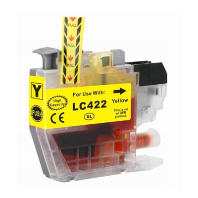 Compatible Brother LC422XLY Yellow Ink Cartridge