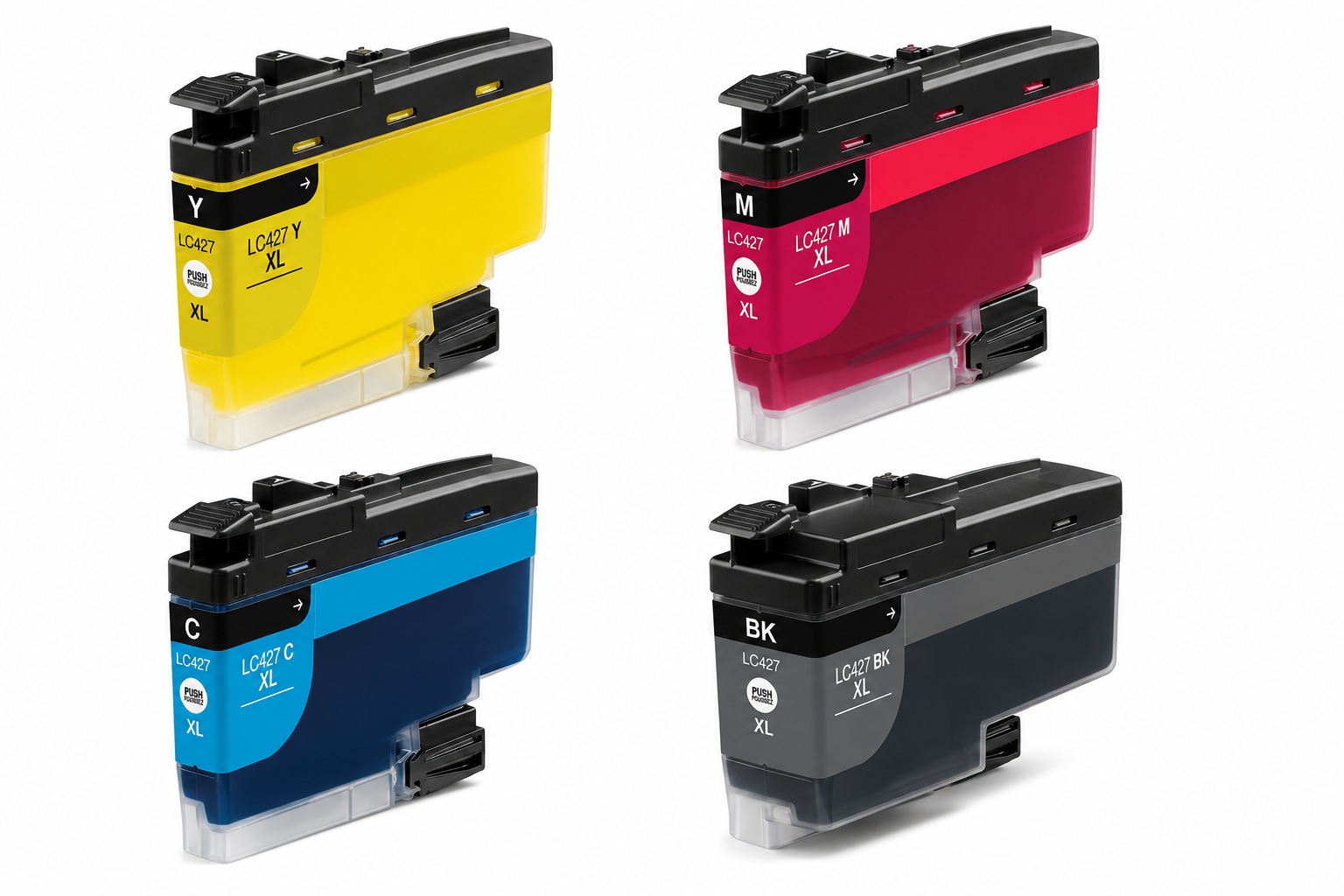 Compatible Brother LC427XLBK C M Y Set of Black plus Colour ink cartridges