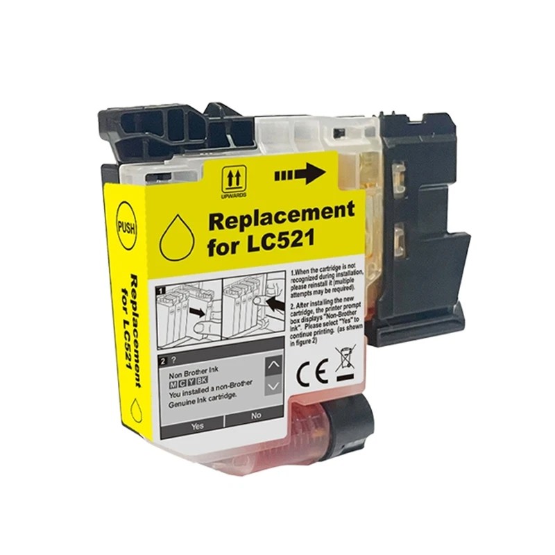 Compatible Brother LC521Y Yellow Ink Cartridge