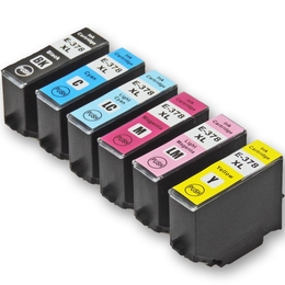 Compatible Epson 378XLYBK LLC LC LLM LM LY High Yield Six Colour Set of Inks