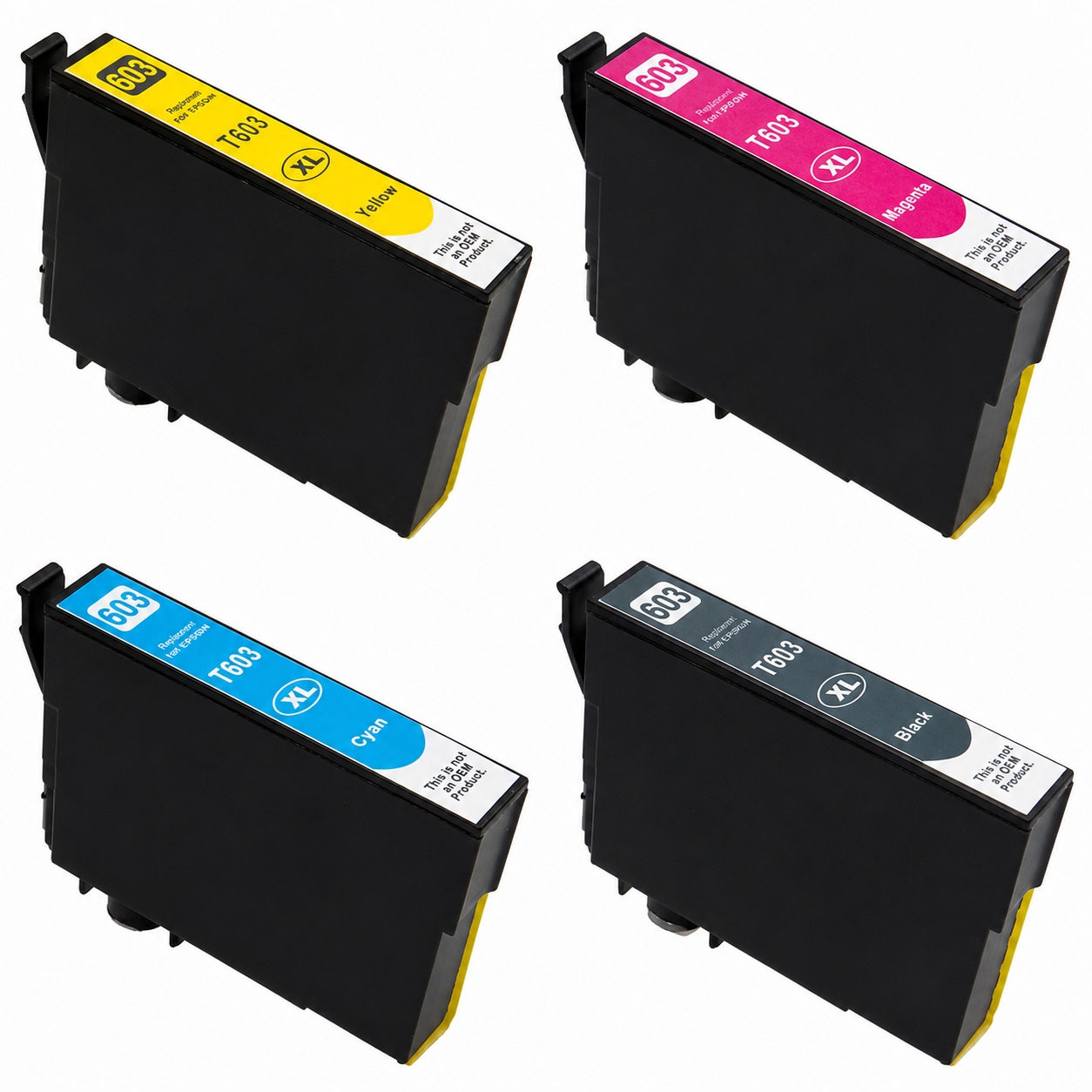 Compatible Epson 603XL-KCMY High Capacity Set of Colour Ink Cartridges