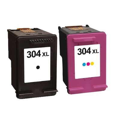 Remanufactured 304XL black and tricolour ink cartridge set