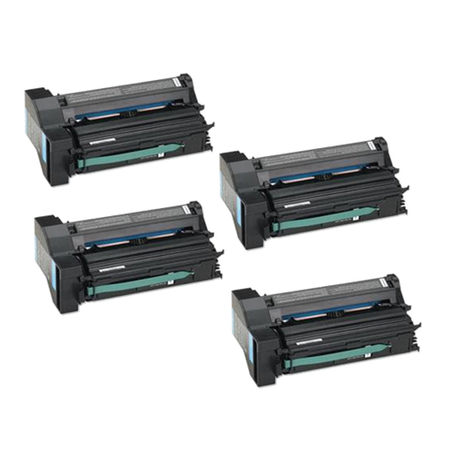 Remanufactured Lexmark C780H1KG C780H1CG C780H1MG C780H1YG high yield set of colour  toner cartridges